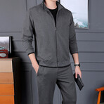 Franco Zip-Up Jacket + Pants Set // Gray (L)