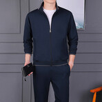 Franco Zip-Up Jacket + Pants Set // Blue (L)