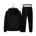 Christopher Fleece Lined Hoodie + Pants Set // Black (2XL)