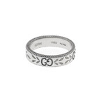 Gucci // Icon 18k White Gold + Enamel 4mm Ring // Ring Size: 3.75 // Store Display