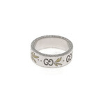 Gucci // Icon 18k White Gold + Enamel 6mm Ring // Ring Size: 3.75 // Store Display