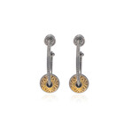 Konstantino // Sterling Silver + 18k Yellow Gold Etched Hoop Earrings // Store Display