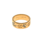 Gucci // Icon 18k Yellow Gold + Enamel Ring // Ring Size: 4.5 // Store Display