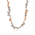 Gucci // Flora 18k Rose Gold + 18k White Gold Diamond + Enamel Necklace // 16" // Store Display