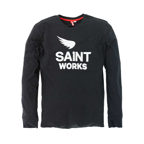 Works Logo Long Sleeve Shirt // Black (S)
