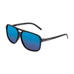 Reed Sunglasses // Black Frame + Blue Lens