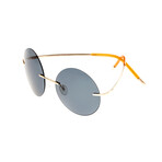 Christian Sunglasses // Gold Frame + Blue Lens