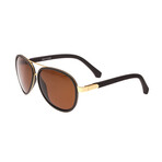 Stanford Sunglasses // Gold Frame + Brown Lens