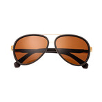 Stanford Sunglasses // Gold Frame + Brown Lens