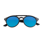 Finley Sunglasses // Black Frame + Blue Lens