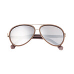 Stanford Sunglasses // Silver Frame + Silver Lens