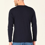 Jerald V-Neck Sweater // Dark Blue (S)