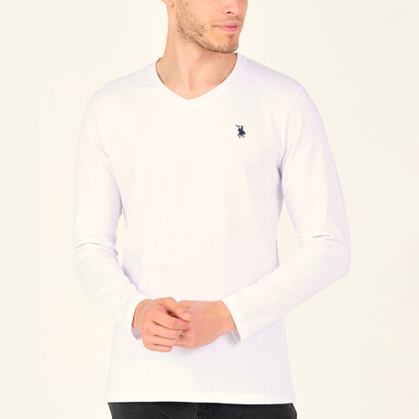 Jerald V-Neck Sweater // White (Small)