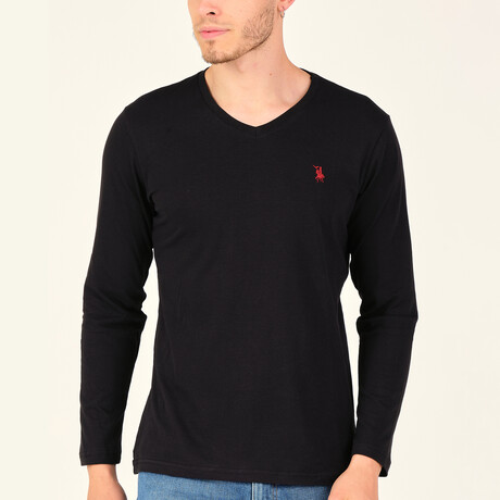 Jerald V-Neck Sweater // Black (Small)