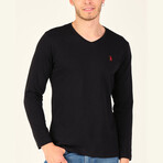 Jerald V-Neck Sweater // Black (S)