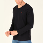 Jerald V-Neck Sweater // Black (S)
