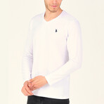 Jerald V-Neck Sweater // White (S)