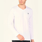 Jerald V-Neck Sweater // White (S)