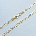 14K Solid Three-Toned Gold Celestial Diamond Cut Necklace // 2.5mm (18")