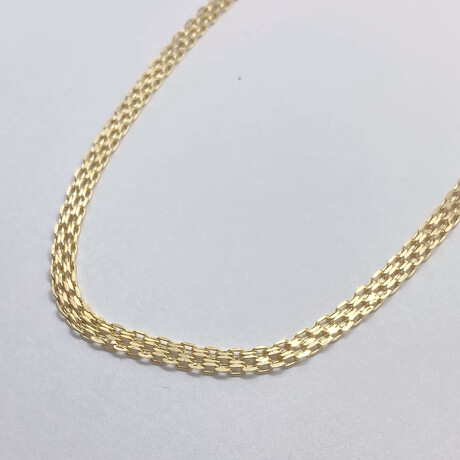 14K Solid Yellow Gold // 4mm // Bismark Chain Necklace (20" // 5.5g)
