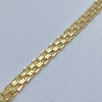 14K Solid Yellow Gold Bismark Chain Bracelet // 4mm // 8"