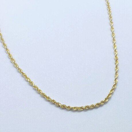 14K Solid Yellow Gold // 2.5mm // Rope Chain Necklace (18" // 7g)