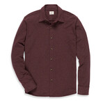 Stretch Knit Shirt // Burgundy Melange (XL)