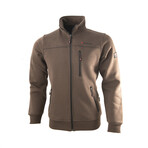 Full Zip Comfy Jacket // Brown (S)