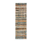 Addison Grayson Modern Distressed Earth Stripe (1'8" x 2'6" Accent Rug)