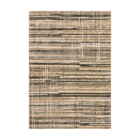 Addison Grayson Modern Distressed Fog Stripe (1'8" x 2'6" Accent Rug)