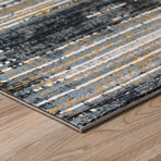 Addison Dayton Transitional Distressed Striped Storm (1'8" x 2'6" Accent Rug)