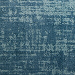 Addison Emporium Striped Crosshatch Blue Microfiber (9’6" x 13’2" Area Rug)
