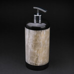 Genuine Black and Banded Onyx Soap Dispenser