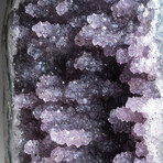 Genuine Druzy Amethyst Crystal Cluster + Metal Stand v.2