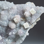 Genuine Lavender Amethyst Crystal Cluster + Cubic Calcite Crystals
