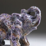 Polished Purple Fluorite Elephant