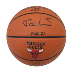 Toni Kukoc // Signed Spalding Chicago Bulls Basketball // "HOF'2" Inscription
