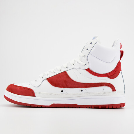 Intimidator High Top Sneaker // Red + White (US: 7)