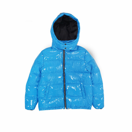 FW21 Shine Puffer Jacket // Blue (S)
