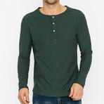 Callahan Henley Long Sleeve T-Shirt // Green (M)