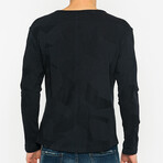 Dalton Round Neck Long Sleeve T-Shirt // Navy (XL)