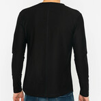 Bridger Henley Long Sleeve T-Shirt // Black (S)