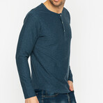 Lucas Long Sleeve Shirt // Indigo (S)