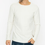 Davis Round Neck Long Sleeve T-Shirt // Ecru (L)