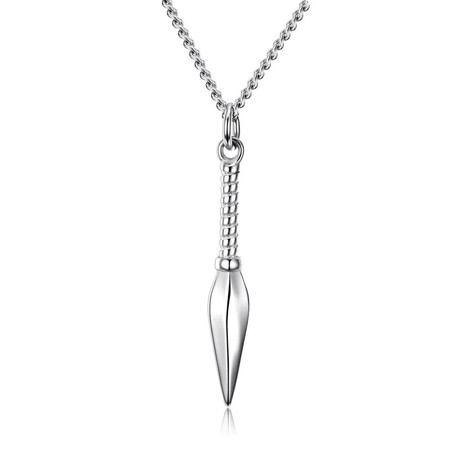 Kunai Pendant Necklace // 26" // Silver