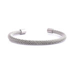 Italian Mesh Cylinder Bangle Bracelet // 7.5"