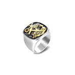Anchor Signet Ring // Silver + Gold (8)