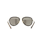 Burberry // Men's BE3090Q Aviator Sunglasses // Brushed Gold + Matte Dark Havana