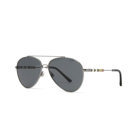 Burberry // Men's BE3092Q Aviator Sunglasses // Gunmetal