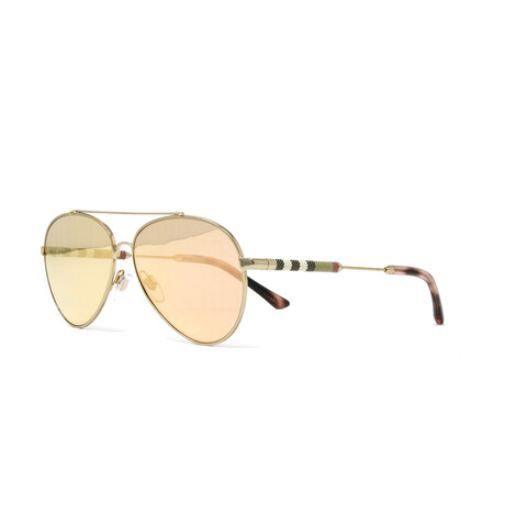Burberry // Men's BE3092Q Aviator Sunglasses // Gold